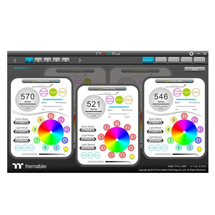 EAN 0841163000700 - Thermaltake Pure Plus 14 RGB TT Premium Edition Procesador Ventilador 14 cm Negro, Gris imagen 5