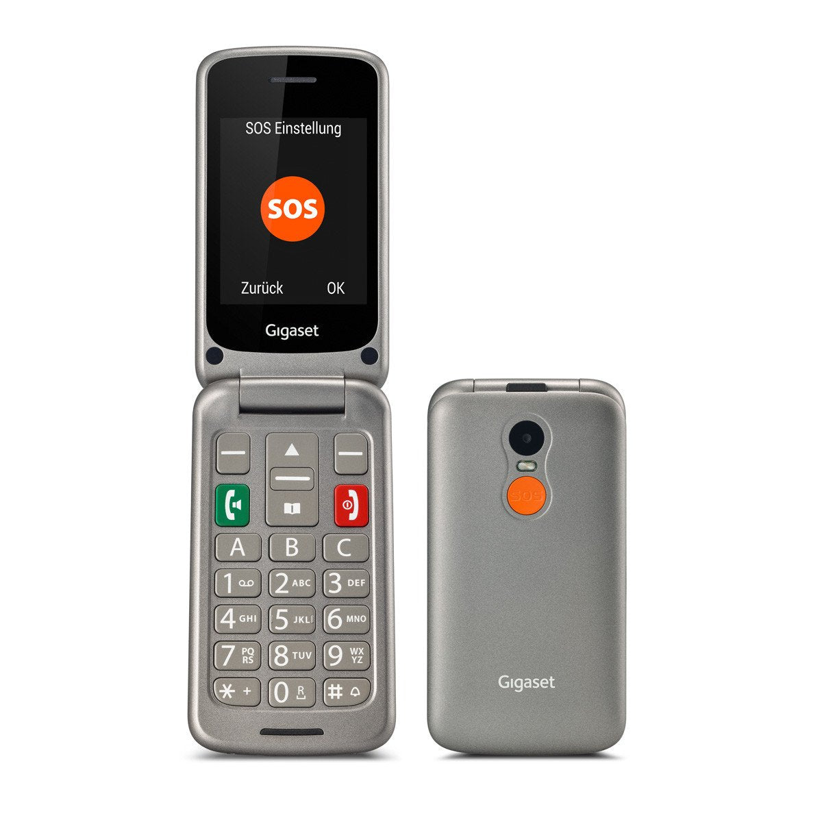 EAN 4250366858012 - Gigaset GL590 7,11 cm (2.8") 113 g Plata Teléfono para personas mayores imagen 2