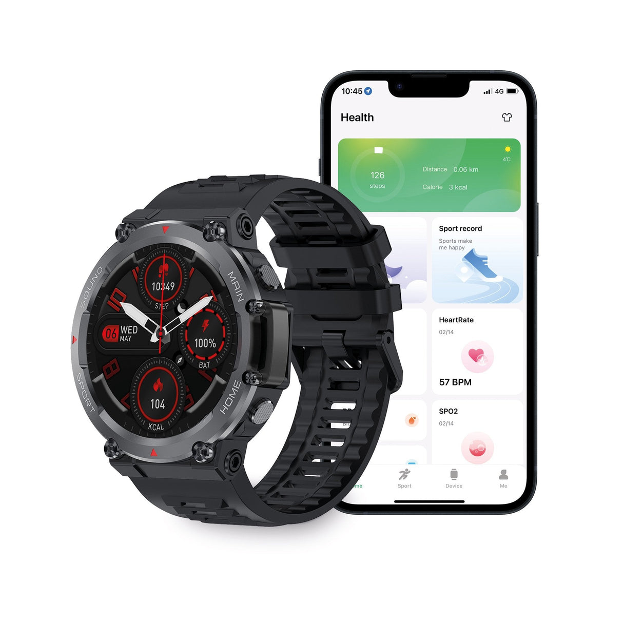 Ksix Oslo Reloj Smartwatch Pantalla 1.5" Multitactil - Bluetooth 5.0 - Autonomia Hasta 5 Dias - Resistencia Al Agua Ip68 - Asistente De Voz