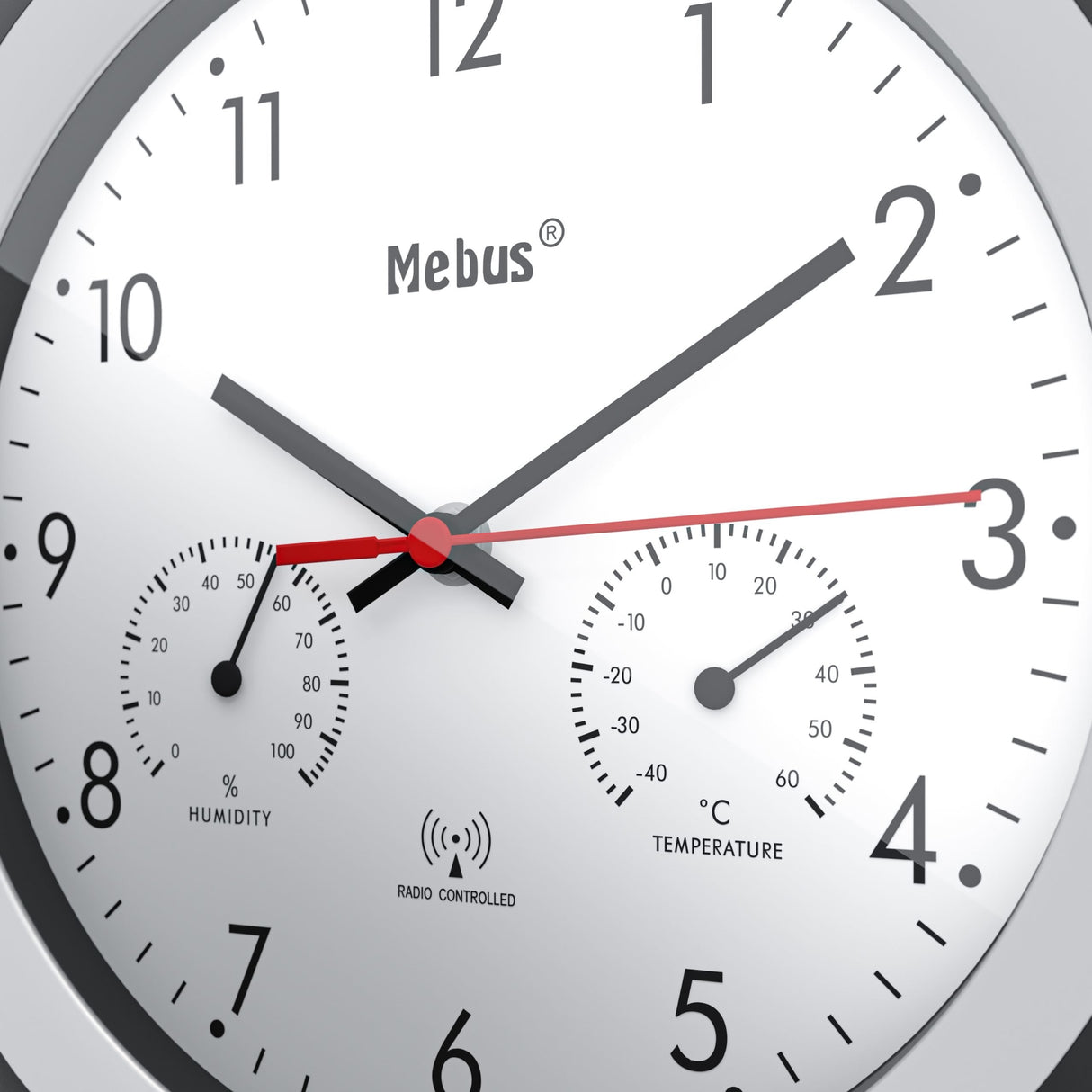 EAN 4007218194497 - Mebus 19449 reloj de mesa o pared Reloj digital Alrededor Negro, Blanco imagen 5
