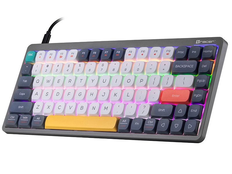 Teclado Mecánico Tracer Fina 84 Grey (Outemu Red Switch) Trakla47279
