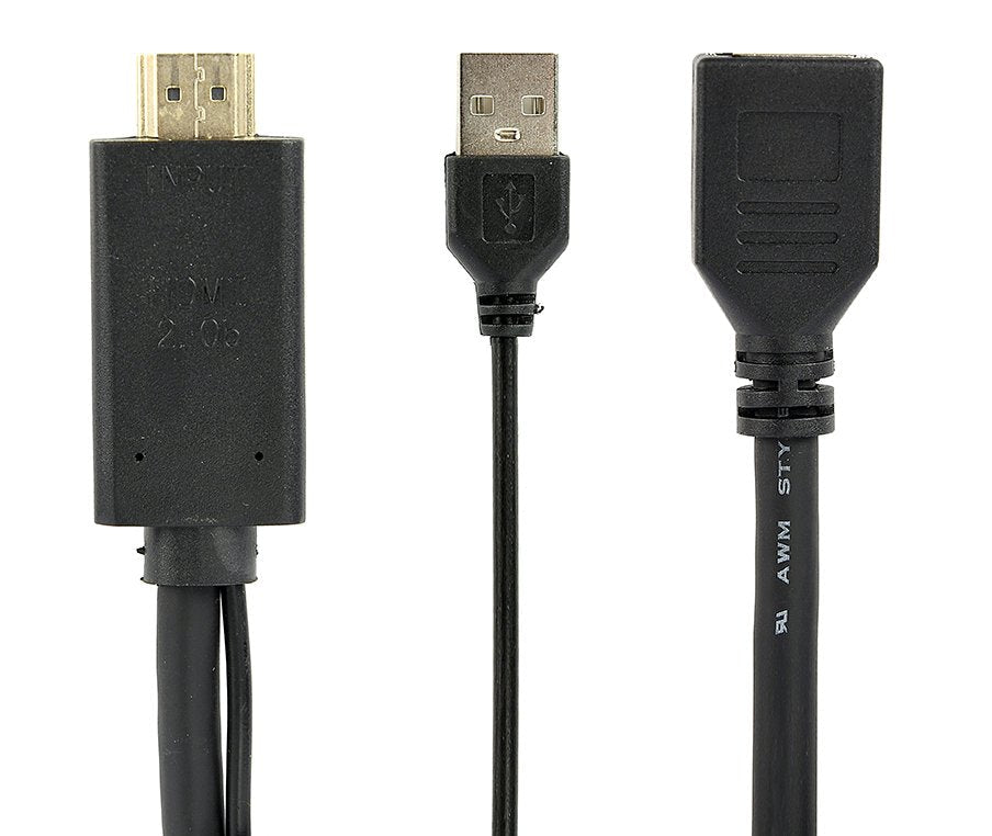EAN 8716309121484 - Gembird A-HDMIM-DPF-01 adaptador de cable de vídeo 0,1 m HDMI tipo A (Estándar) DisplayPort + USB Type-A imagen 1