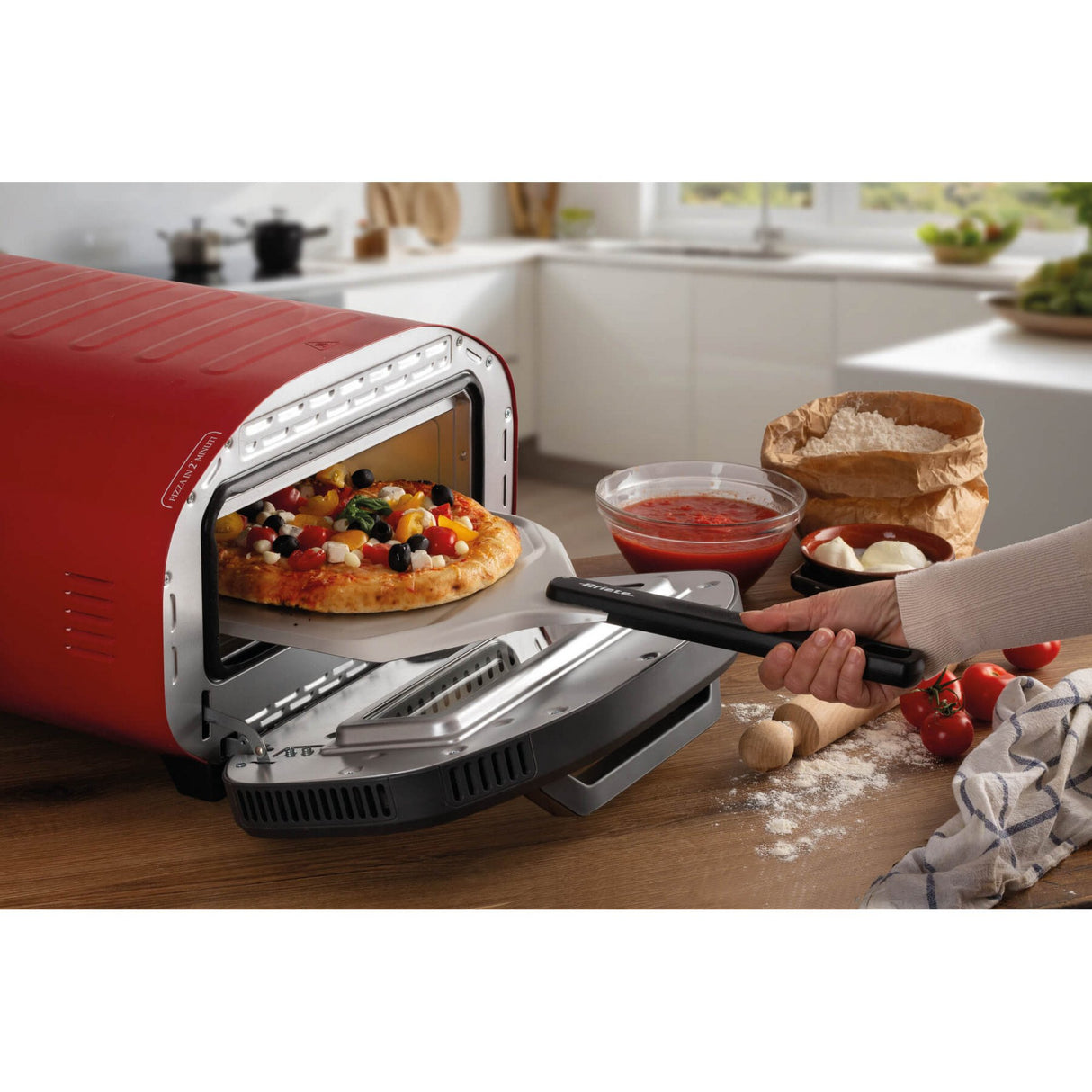 EAN 8003705124325 - Ariete 3901/00 fabricante de pizza y hornos 1 Pizza(s) 2200 W Rojo imagen 8