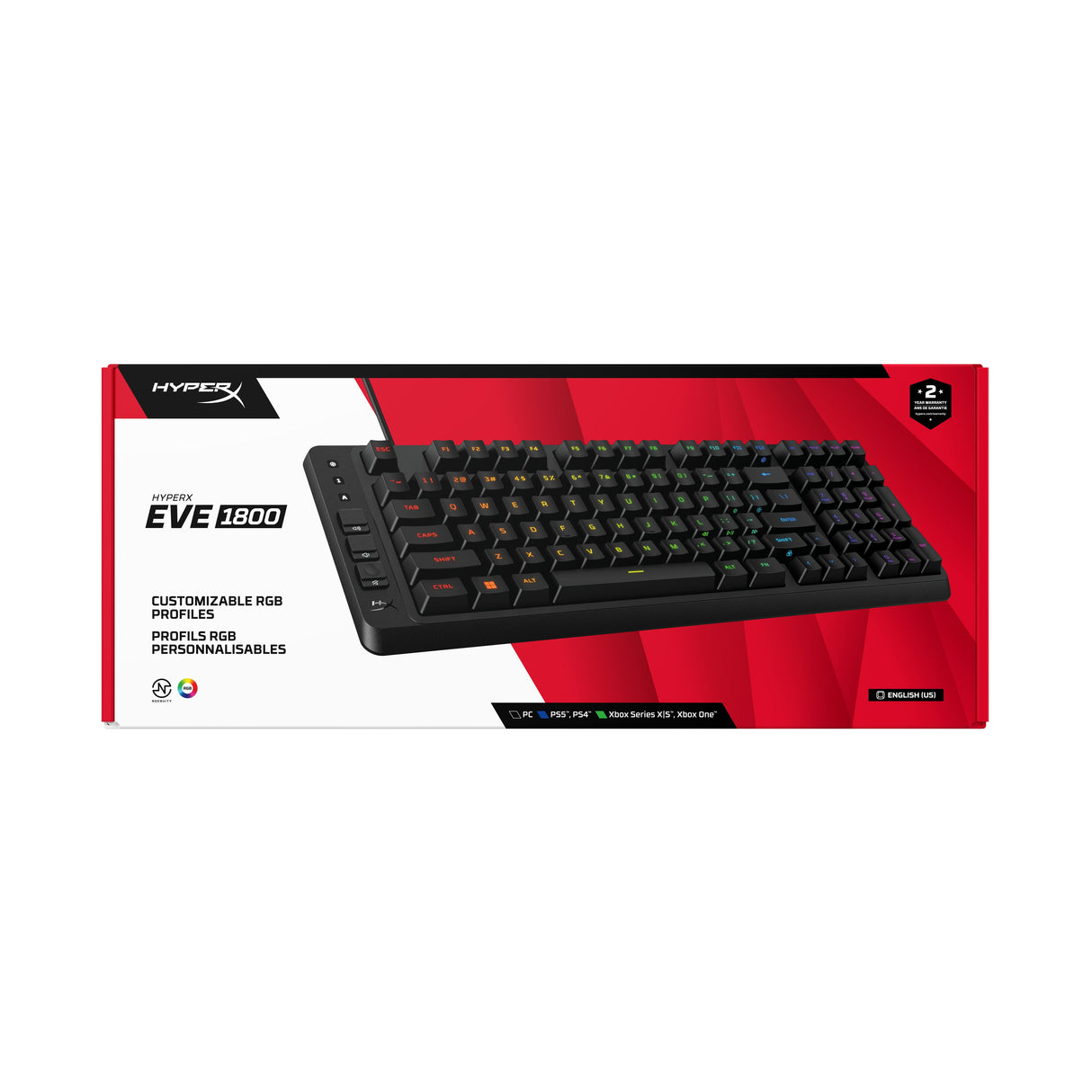 EAN 0198990307855 - HyperX Eve 1800 teclado Juego USB Negro imagen 11