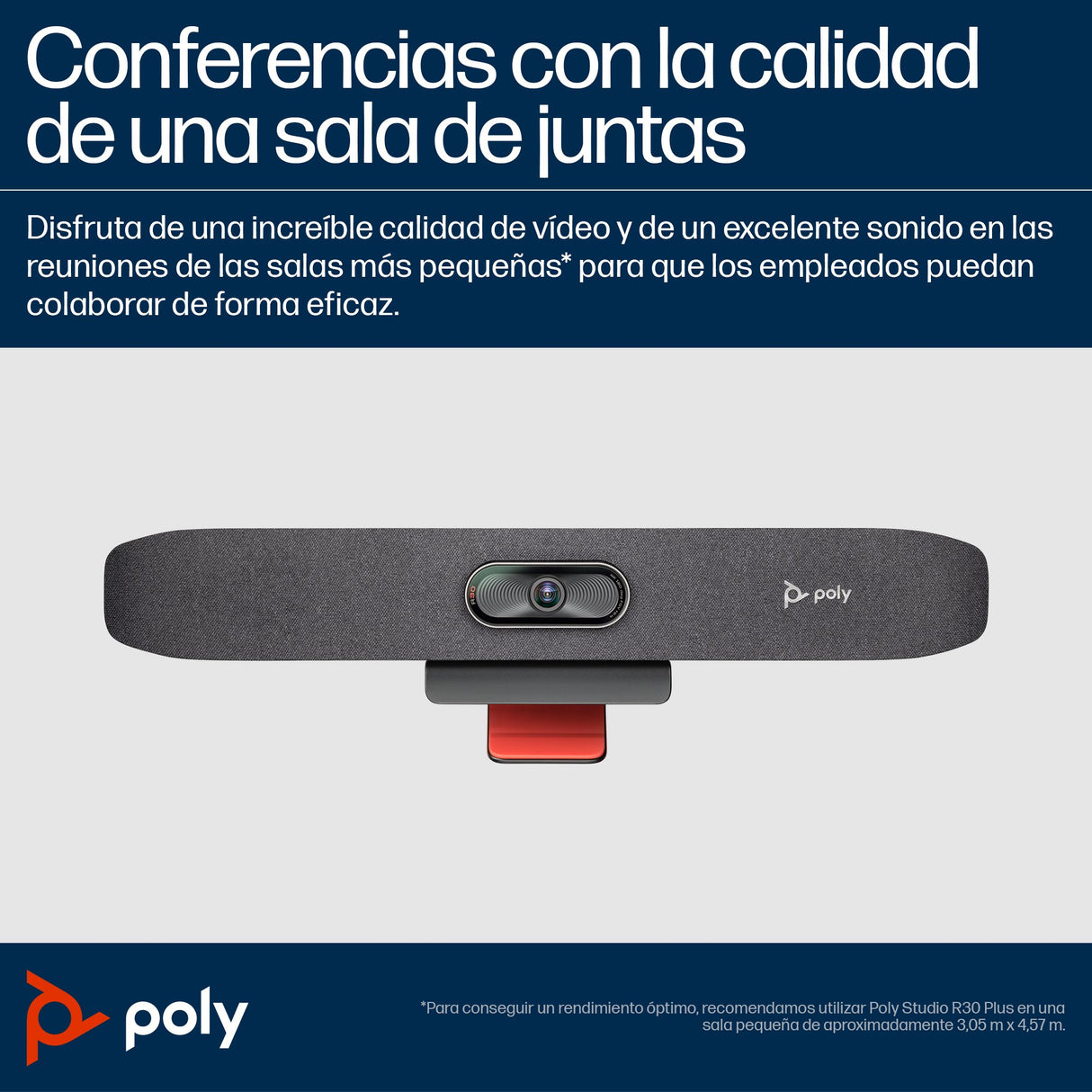 EAN 5715063710623 - HP Poly Studio R30 USB Video Bar Gris 3840 x 2160 Pixeles imagen 3