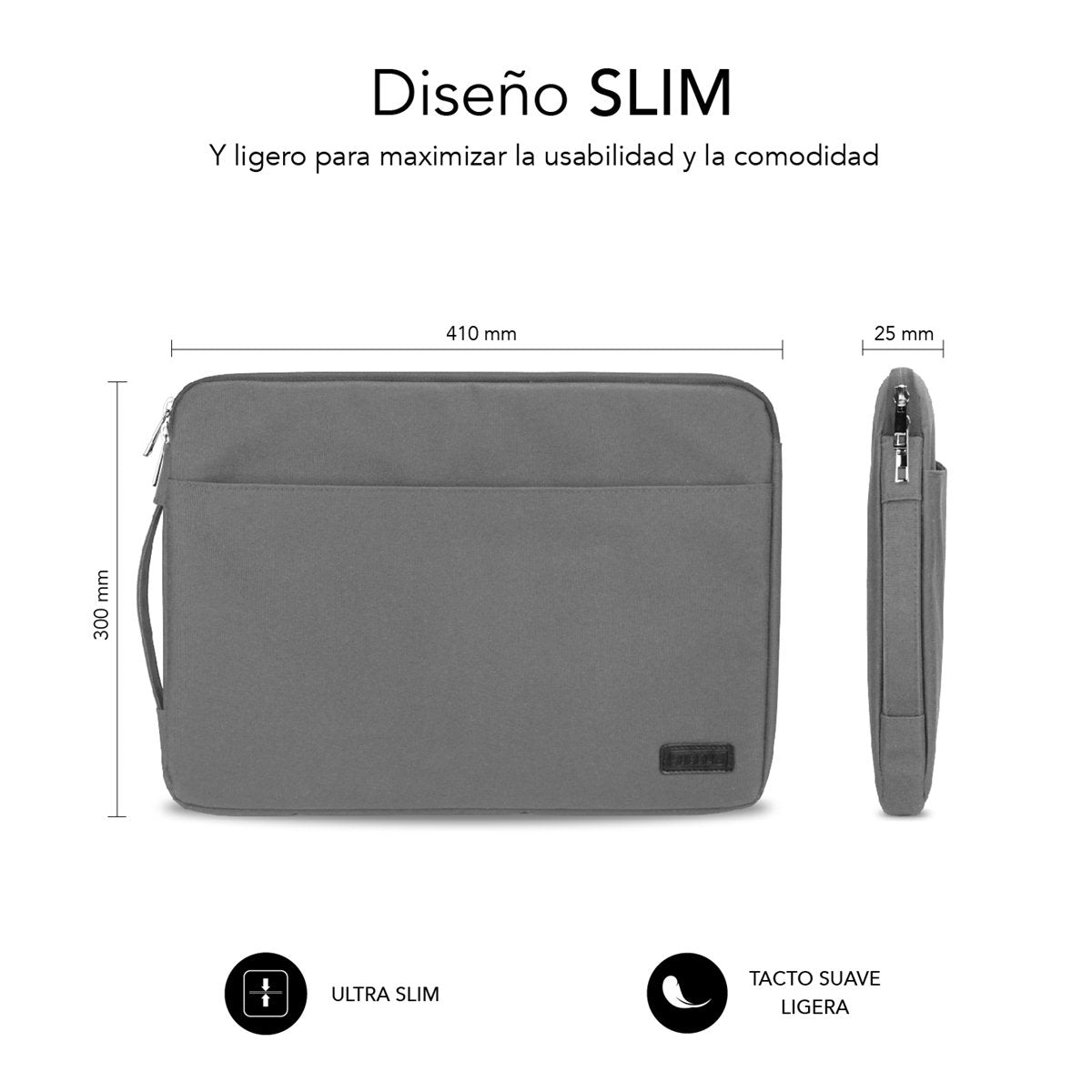 EAN 8436586741501 - SUBBLIM SUB-LS-0PS0102 maletines para portátil 39,6 cm (15.6") Gris imagen 4