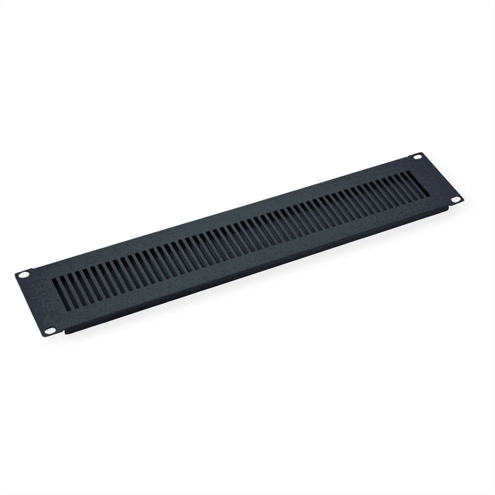 48,26cm 19pulgadas-Beluftungs-Placa Frontal 2 He Ral 9005 Negro Intenso