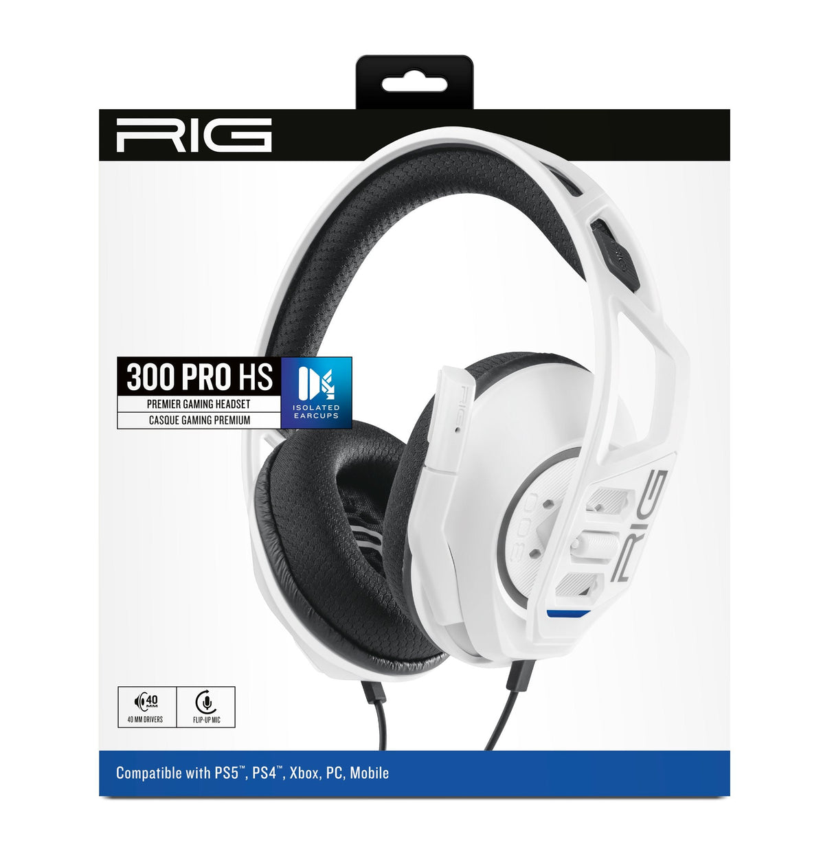 Auriculares Nacon Rig 300 Pro Hs Alámbrico Diadema Juego Blanco