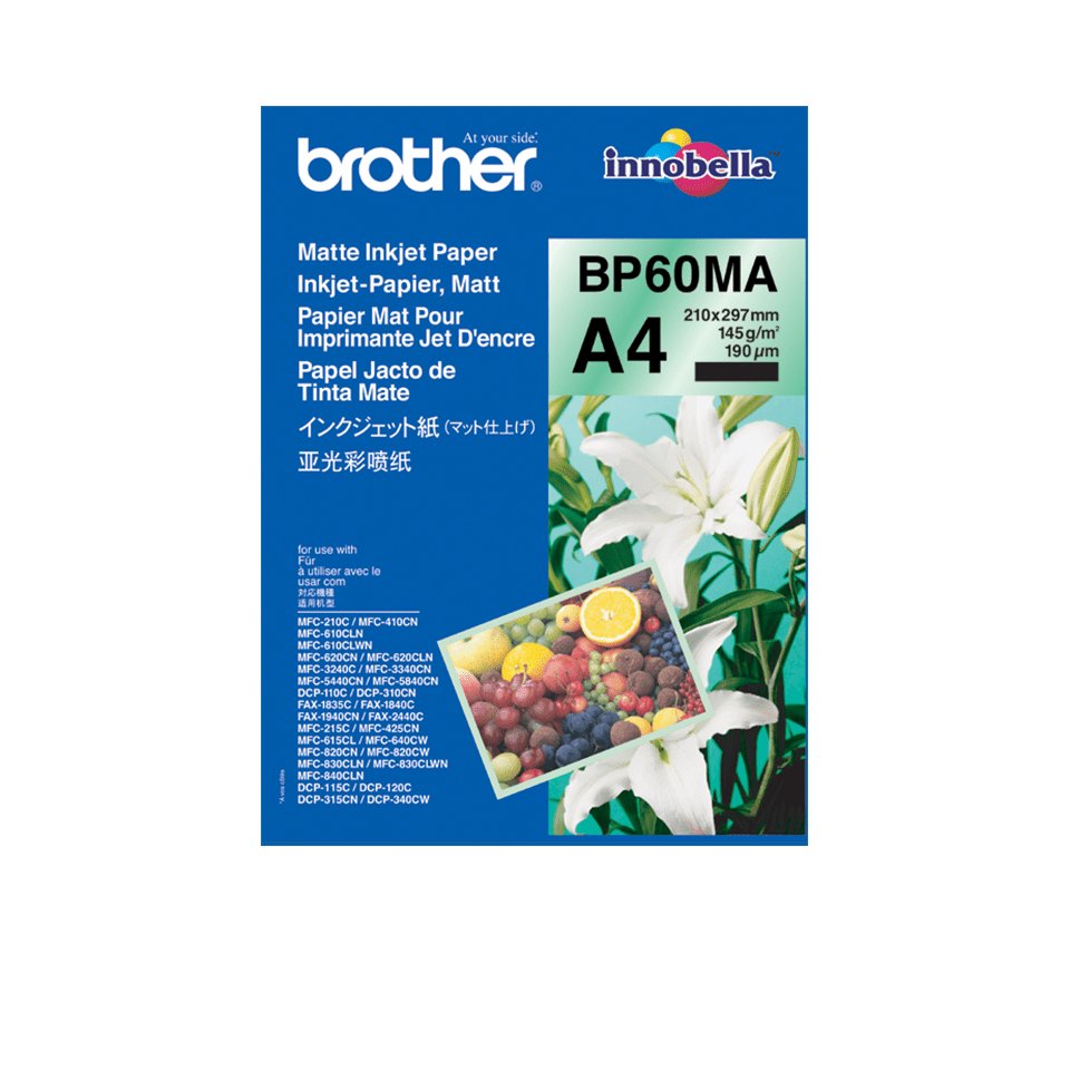 EAN 4977766628518 - Brother BP-60MA papel para impresora de inyección de tinta A4 (210x297 mm) Mate 25 hojas Blanco imagen 1