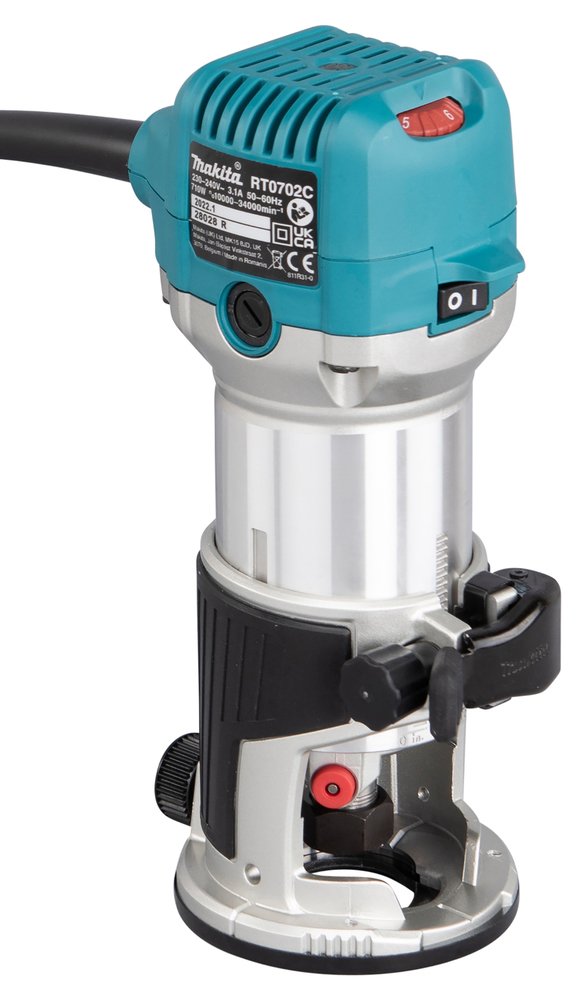 EAN 0088381752695 - Makita RT0702CX2J fresadora y desbastadora Negro, Gris, Verde azulado 34000 RPM 710 W imagen 7