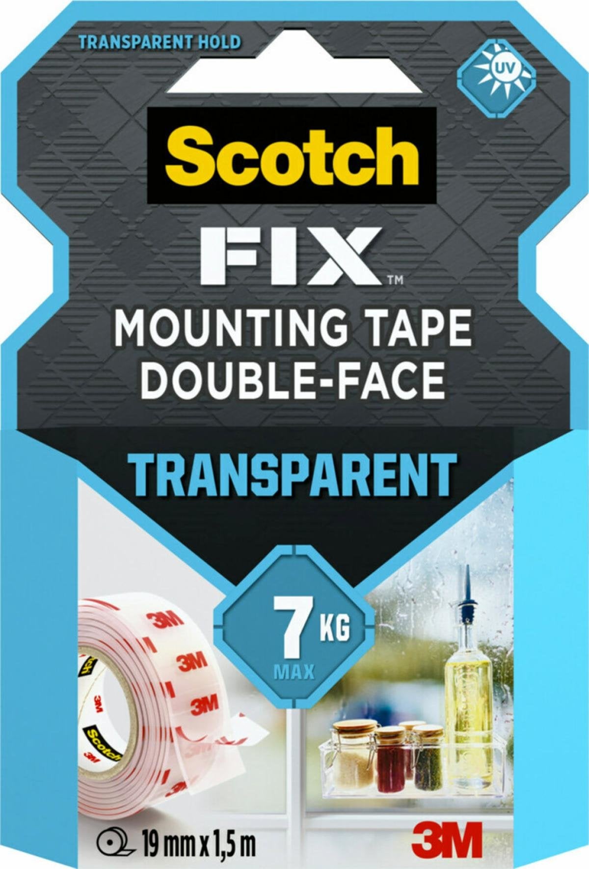 Scotch Fix Transp. Doppelseitig- Klebeband 19mmx1,5m