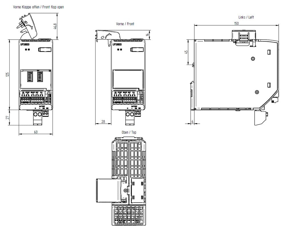 Siemens 6ep4197-8ab00-0xy0 6ep41978ab000xy0 Usv-Anlage