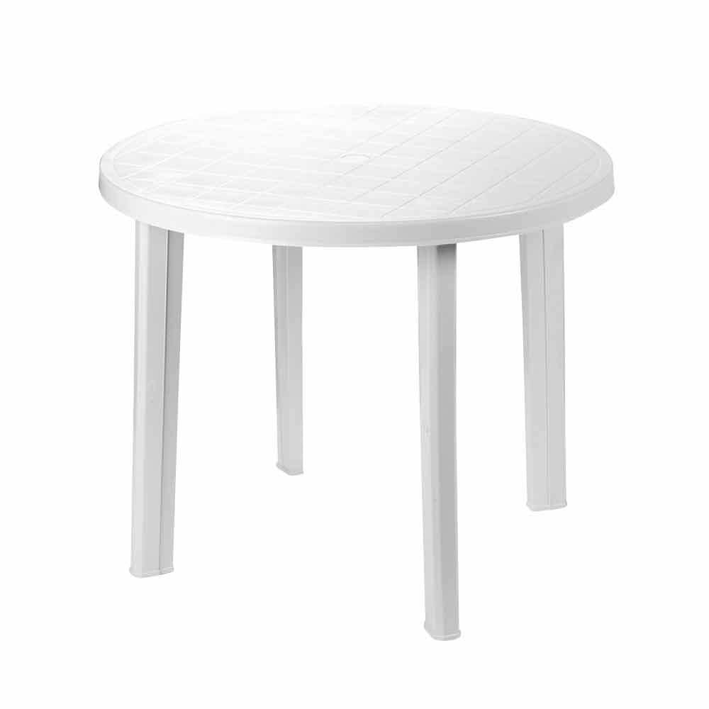 Mesa Redonda Color Blanco 90x90x72cm Ipae Progarden