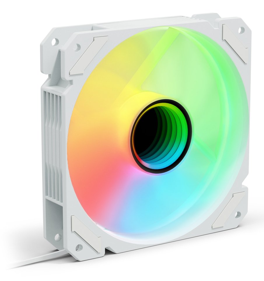 EAN 4044951042456 - Sharkoon SHARK Mirror PWM RGB Carcasa del ordenador Ventilador 12 cm Blanco 1 pieza(s) imagen 1