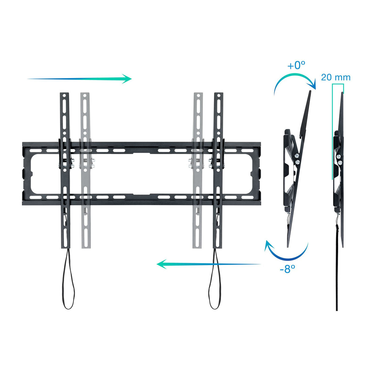 EAN 8433281011977 - TooQ LP1081T-B soporte para TV 2,03 m (80") Negro imagen 2