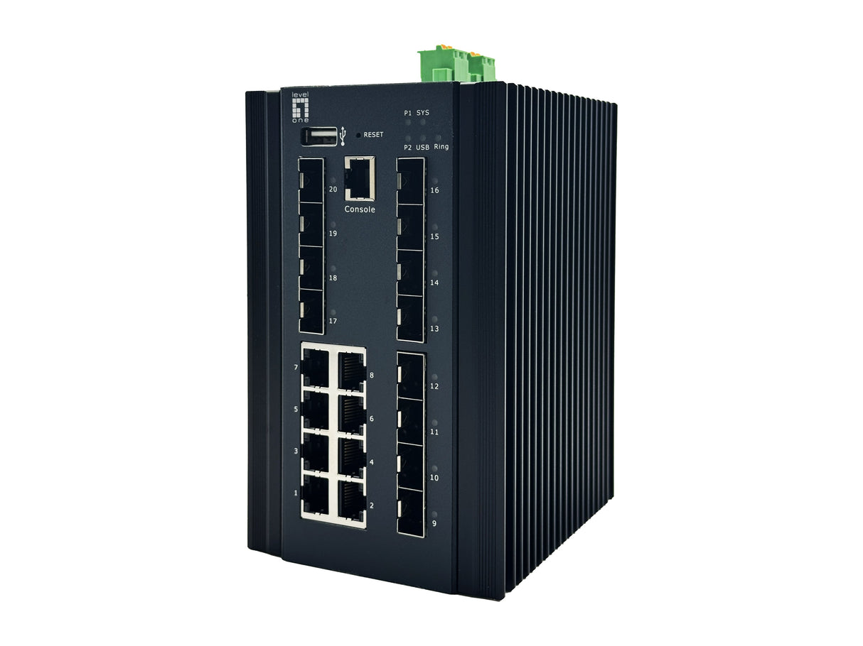 EAN 4015867239285 - LevelOne IGX-2072 switch Gestionado L2+ Gigabit Ethernet (10/100/1000) Negro imagen 1