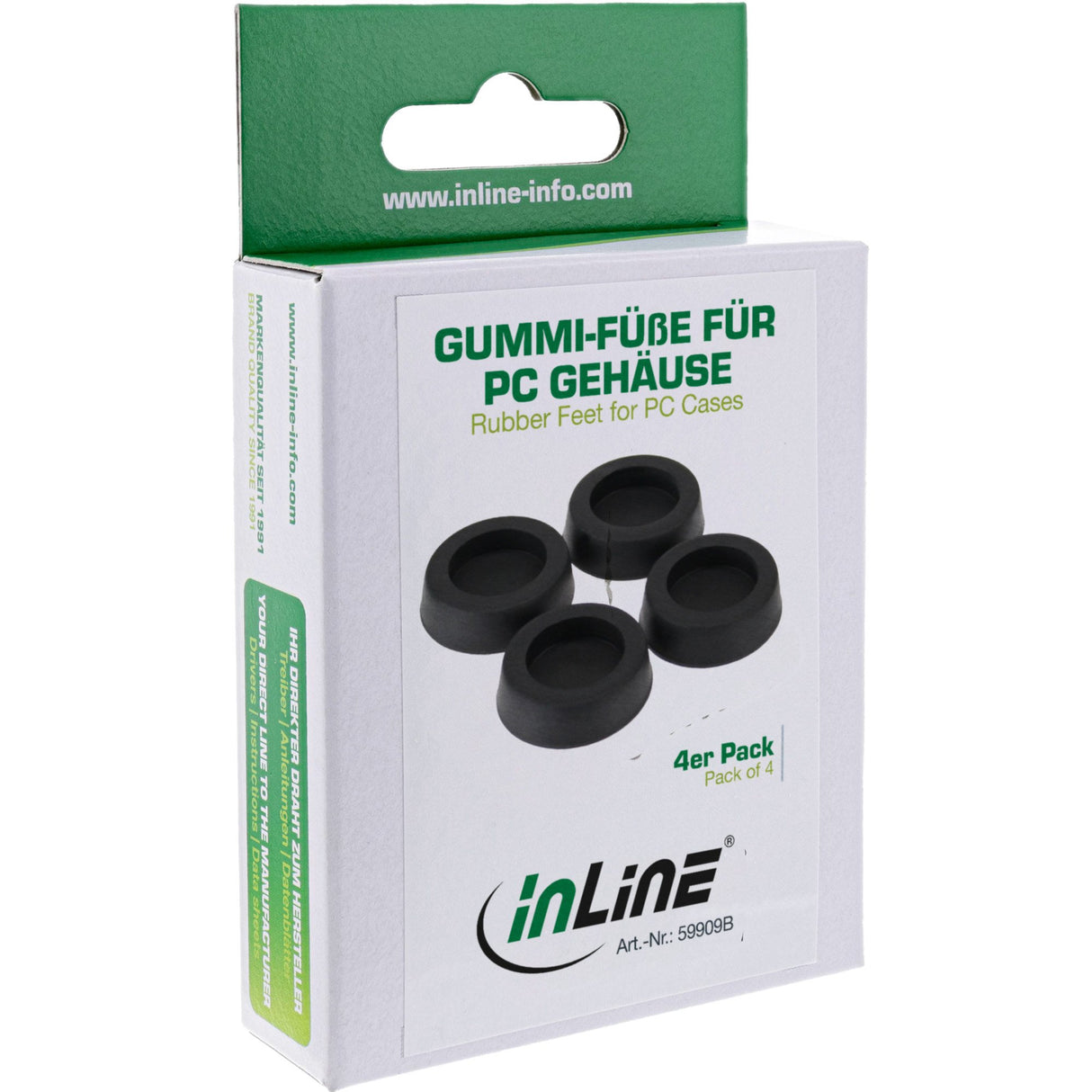 EAN 4043718082056 - InLine 59909B kit de montaje Negro Caucho imagen 2