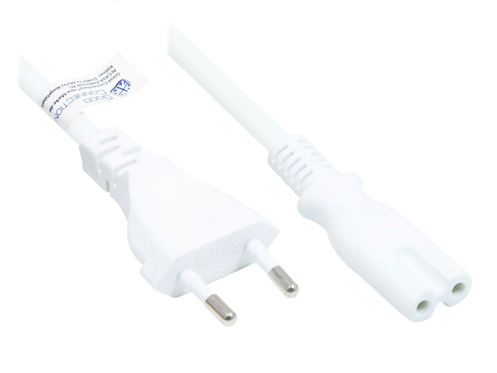 Good Connections Euro-Cable De Alimentación An C7/Euro 8 Bu. Blanco 7,5m