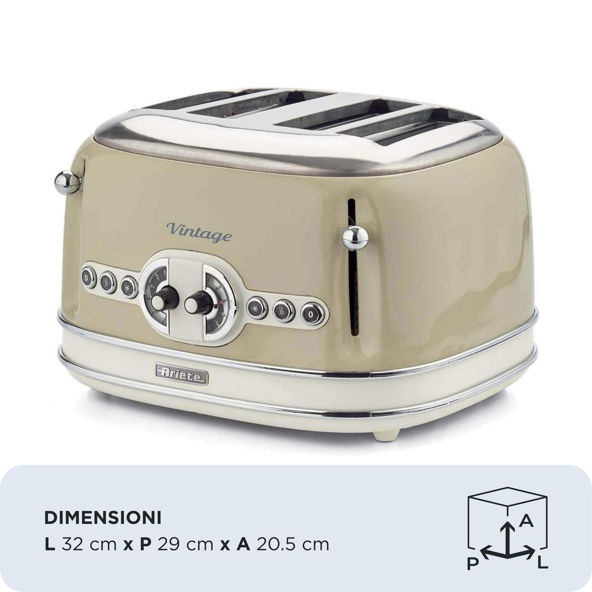 EAN 8003705114937 - Ariete 0156/03 6 4 rebanada(s) 1600 W Beige imagen 2