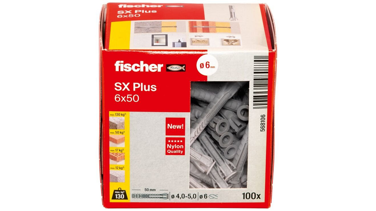 Fischer Dübel Sx Plus 6x50 100 St.