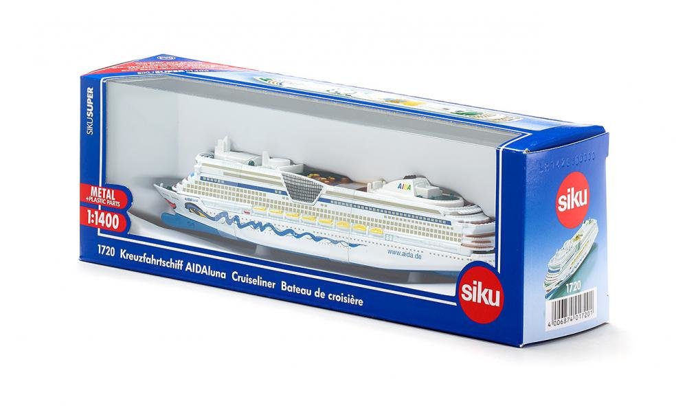 Siku Super Cruise Ship, Jugando Vehículo Blanco/Azul 4006874017201.0