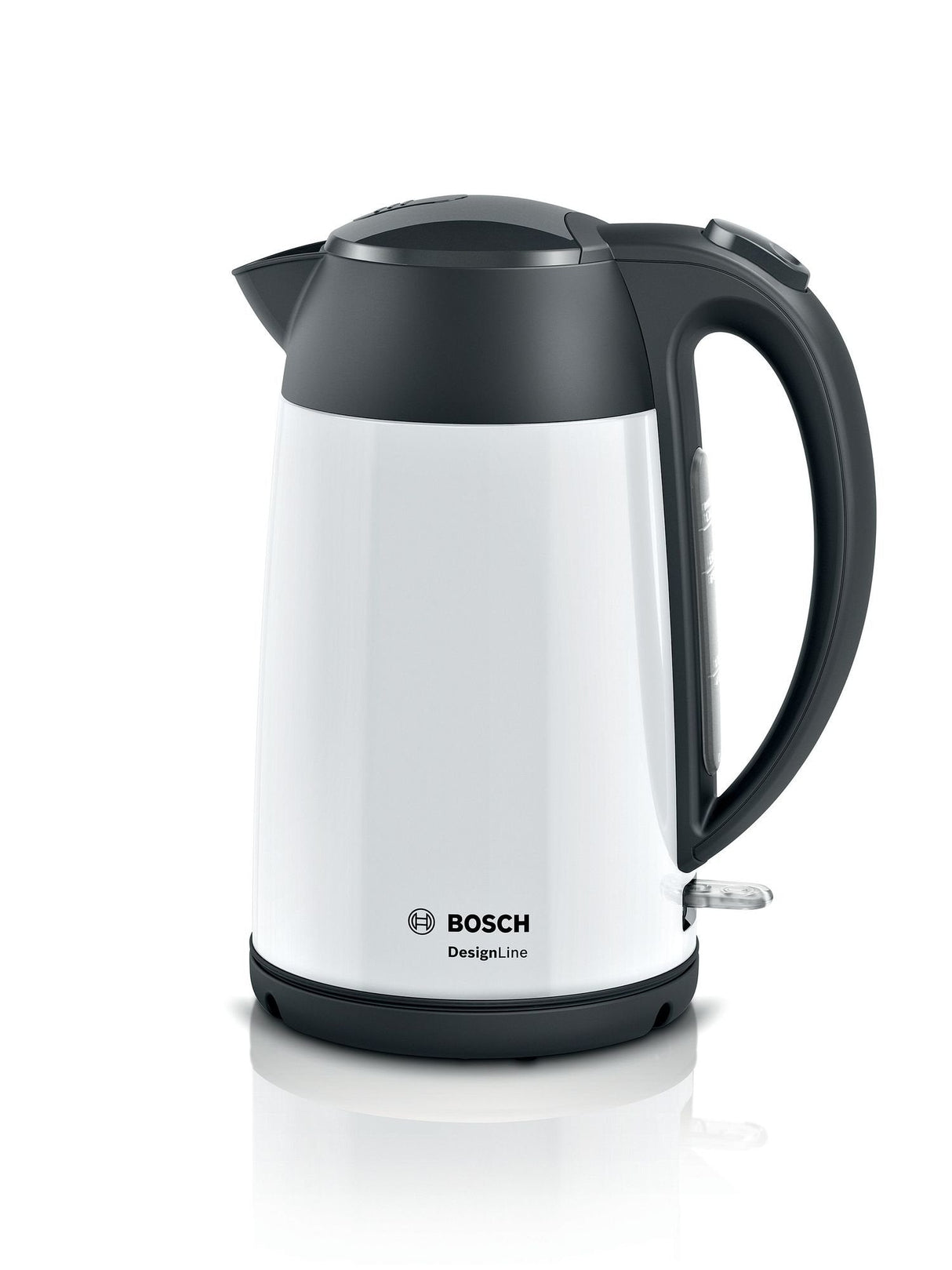 Tetera Eléctrica Bosch Home Twk3p421 1,7 L 2400 W Negro, Blanco, Hervidor De Agua Blanco/Negro, 1,7 L, 2400 W, Negro, Blanco, Acero Inoxidable, Indicador De Nivel De Agua, Protección Contra Sobrecalentamiento