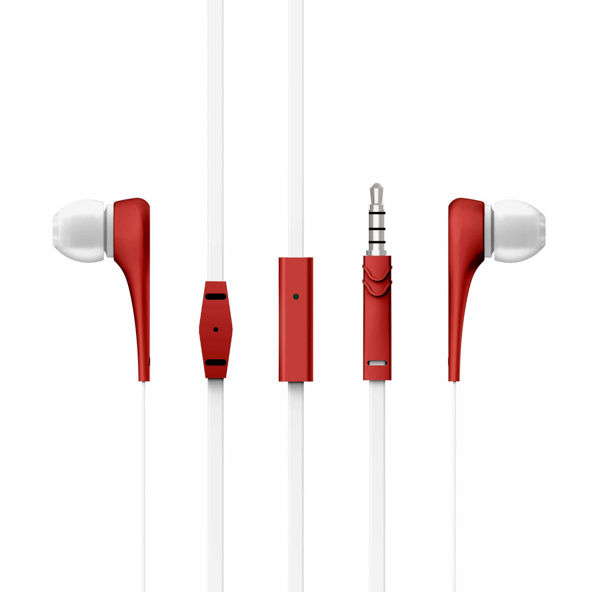 Energy Auricular Earphones Style 1+ In-Ear Flat Cable Microfono Red 446001