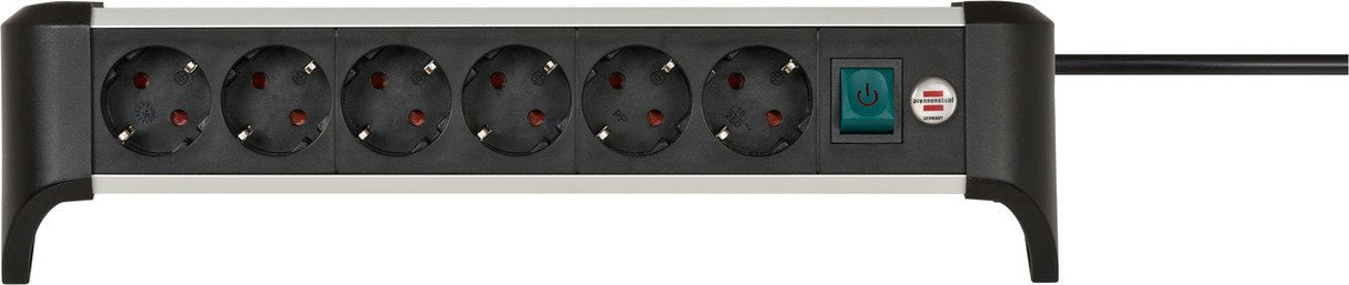 Brennenstuhl Alu-Office-Line Regleta 6 Tomas 3m H05vv-F 3g1,5