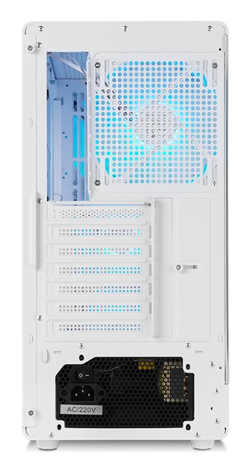 Caja Nox Semitorre Hyperflow Hummer Aero Argb Blanca Usb 3.0 Type C