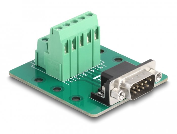 D-Sub 9 Pin Conector Macho A Terminalblock Para Carril Din