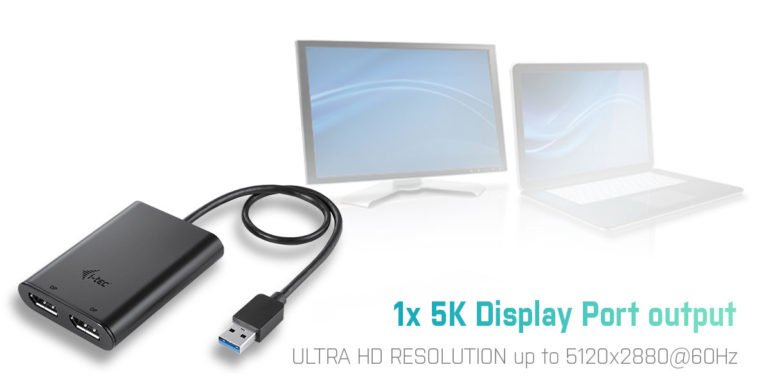 I-Tec Usb 3.0 Display Port 2x Dp 4k Ultra Hd 4096x2160 60hz Display Adapter With Displaylink Chip 6950 For Macos Windows Android