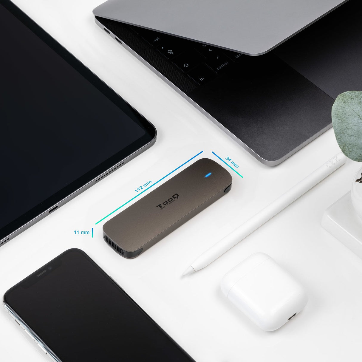 Tooq Caja Externa M.2 Ccs Usb3.1 Gen1 Aluminio - Marron