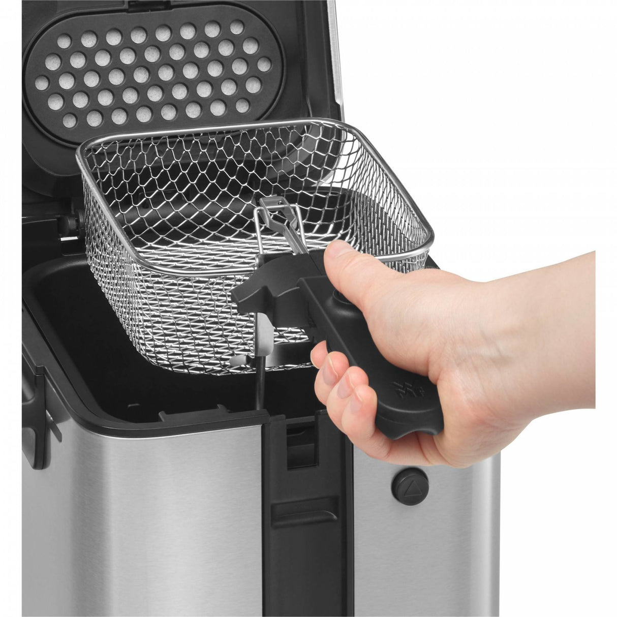 EAN 4211129141123 - WMF KITCHENminis 0415490011 Sencillo Independiente 1000 W Freidora Negro, Acero inoxidable imagen 5