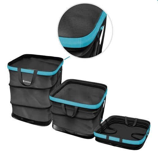 Bolsa Para Residuos De Jardín Gardena Popup Rectangular, Tamaño L Negro/Turquesa, 220 Litros 11716-20
