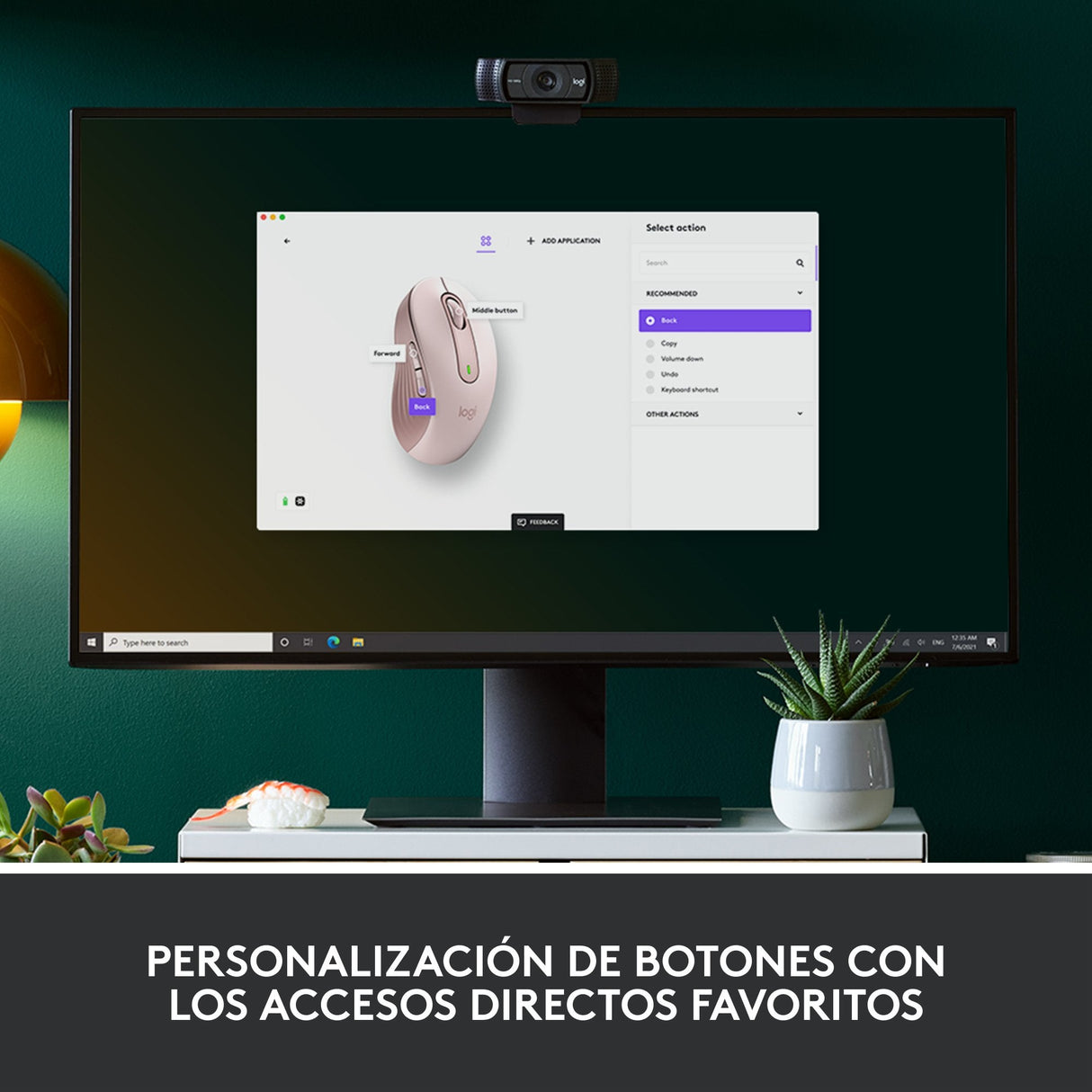 Logitech Raton Inalambrico Signature M650 Rosa 910-006237
