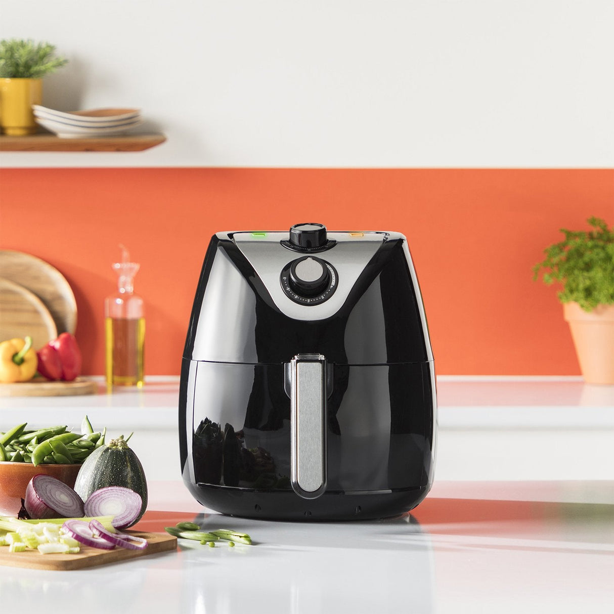 EAN 8713016075628 - Tristar FR-6994 freidora Sencillo 4,5 L Independiente 1500 W Freidora de aire caliente Negro, Plata imagen 17