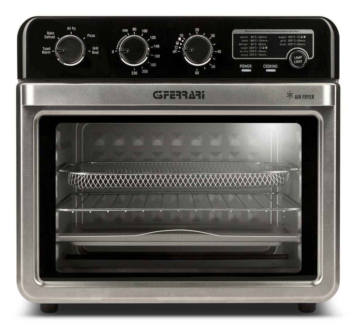 Freidora G3 Ferrari G10221 De Aire Caliente Individual 32 L 2000 W Negra, Acero Inoxidable