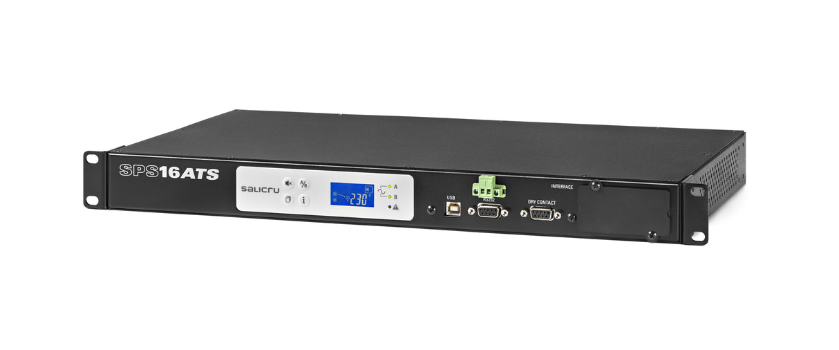 Sistema De Transferencia Automático Salicru Sps.16.Ats 16a Panel Lcd Entrada 2*Iec Salida 1*Iec Rs232 Usb 1u