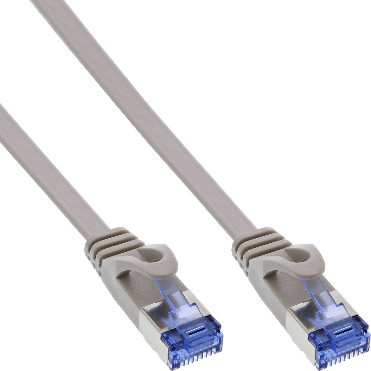 Cable De Red Plano Inline, U/Ftp, Cat.6a, Gris, 3 M
