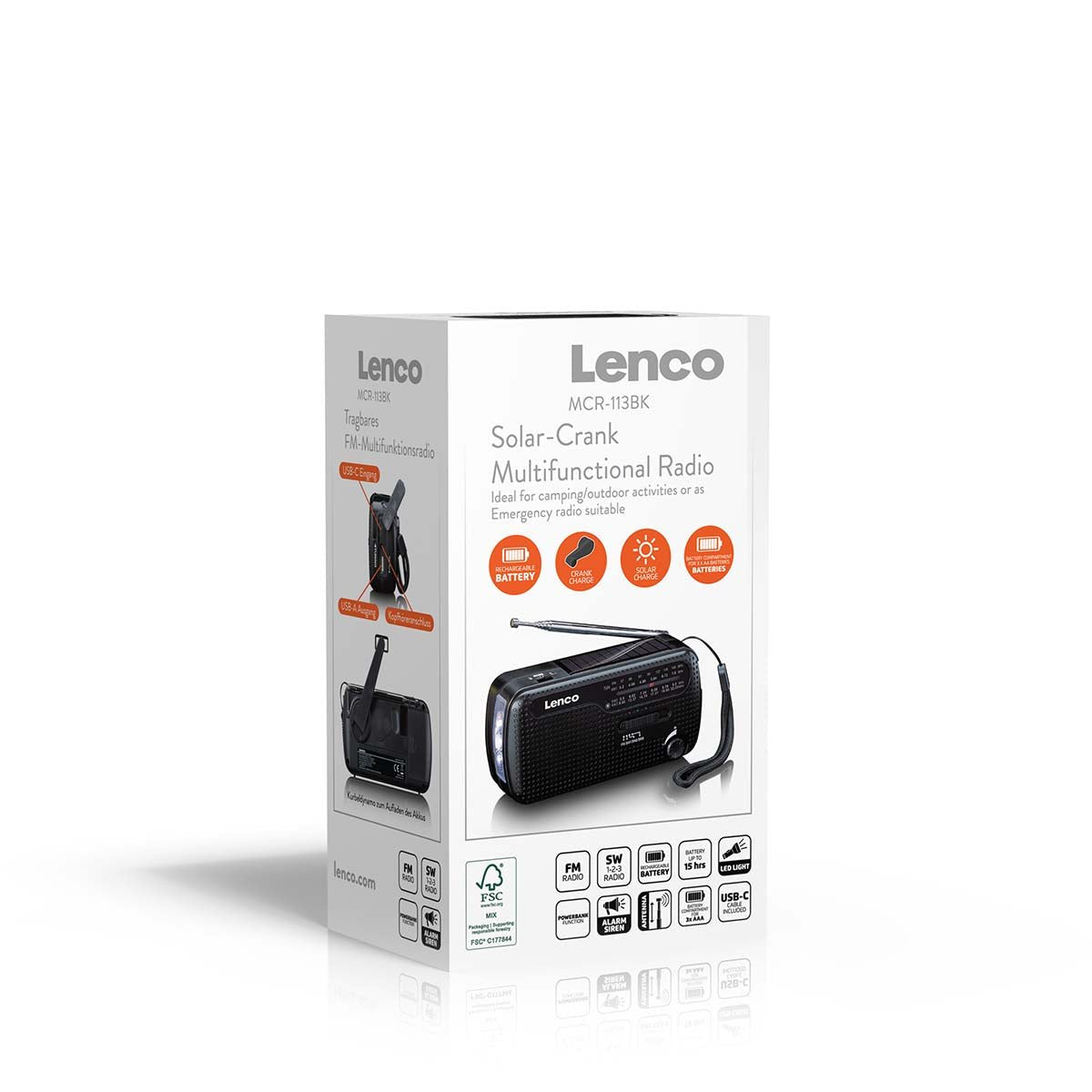 Lenco Mcr-113bk Radio Portátil Negro