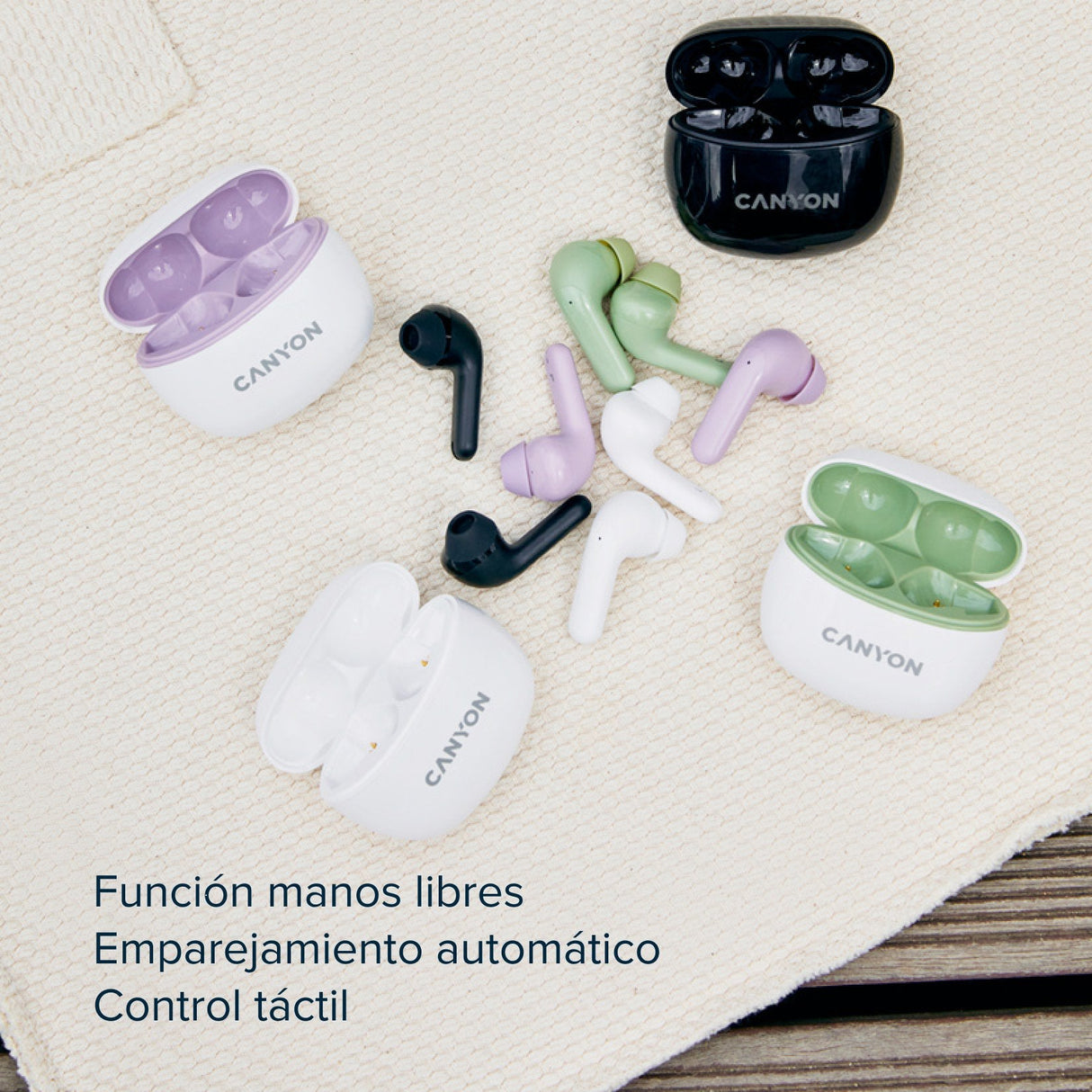 EAN 5291485009120 - Canyon CNS-TWS5W auricular y casco Inalámbrico Dentro de oído Llamadas/Música/Deporte/Uso diario USB Tipo imagen 7