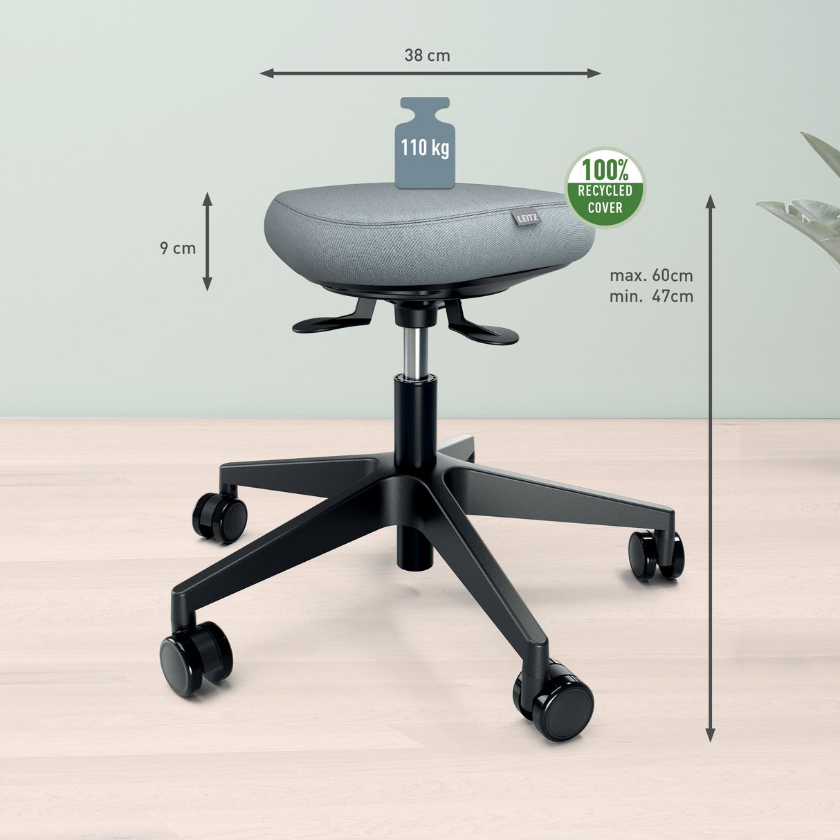 EAN 4002432136094 - Leitz 65770095 silla de oficina y de ordenador Asiento acolchado imagen 7