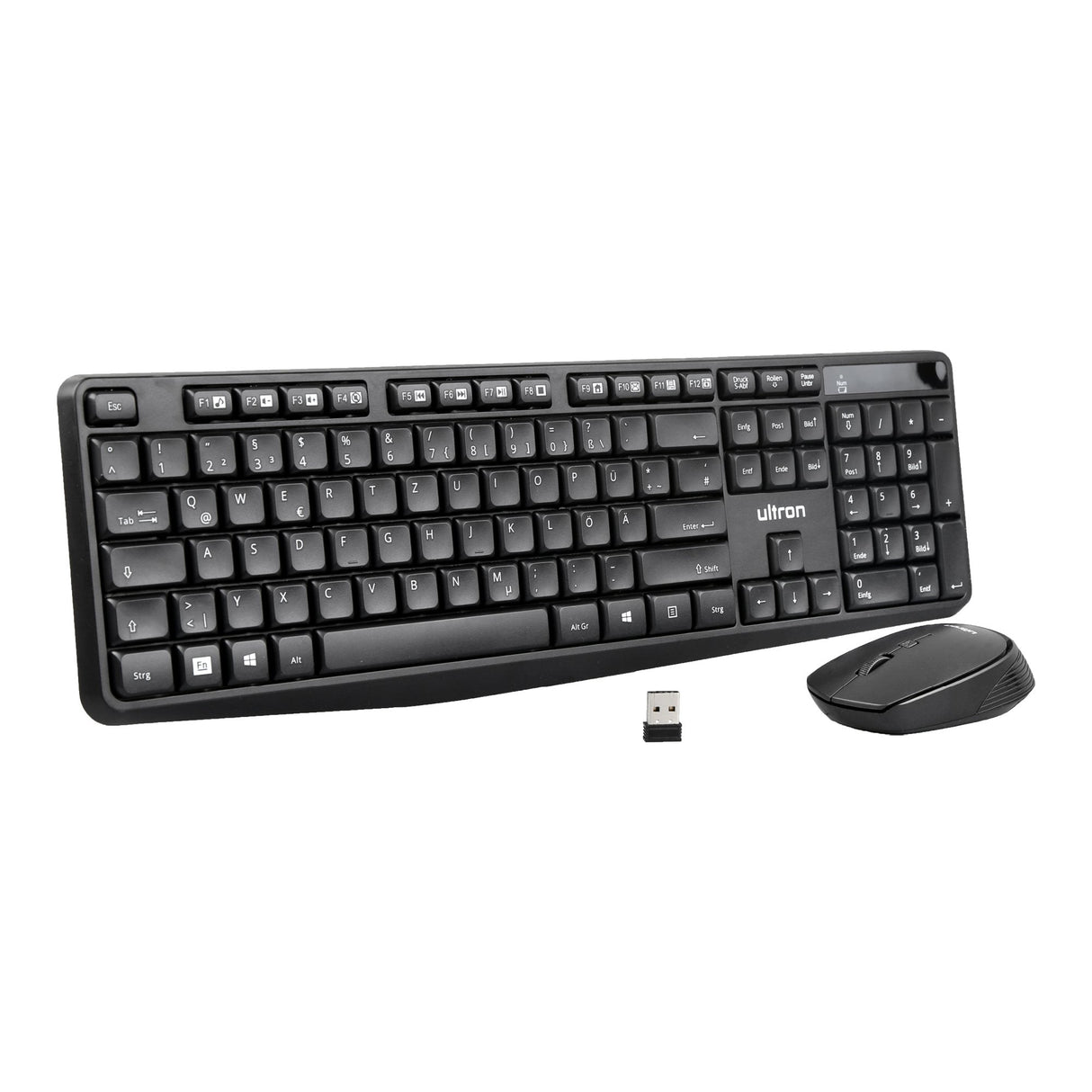 Teclado Alemán + Ratón Ultron Umc300 Rf Inalámbrico Negro
