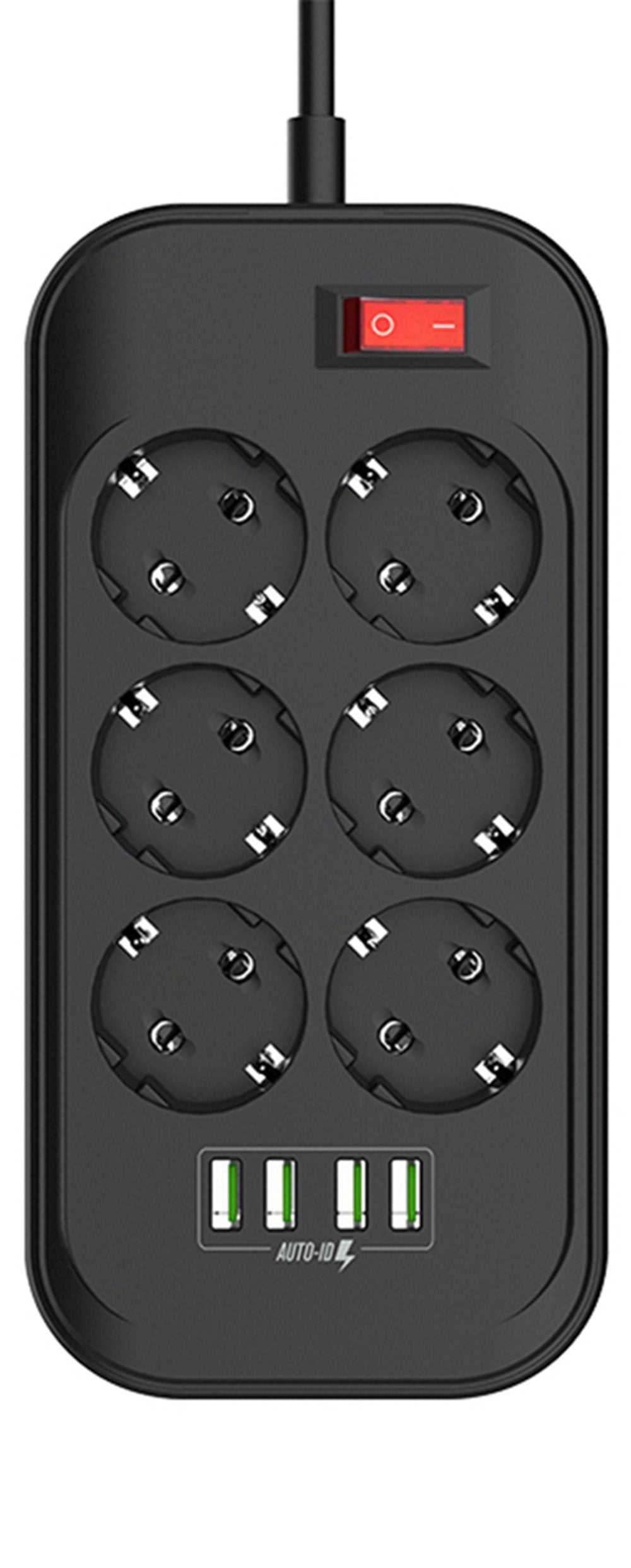 Colorway Cw-Che64b Base Múltiple 2 M 6 Salidas Ac Interior Negro