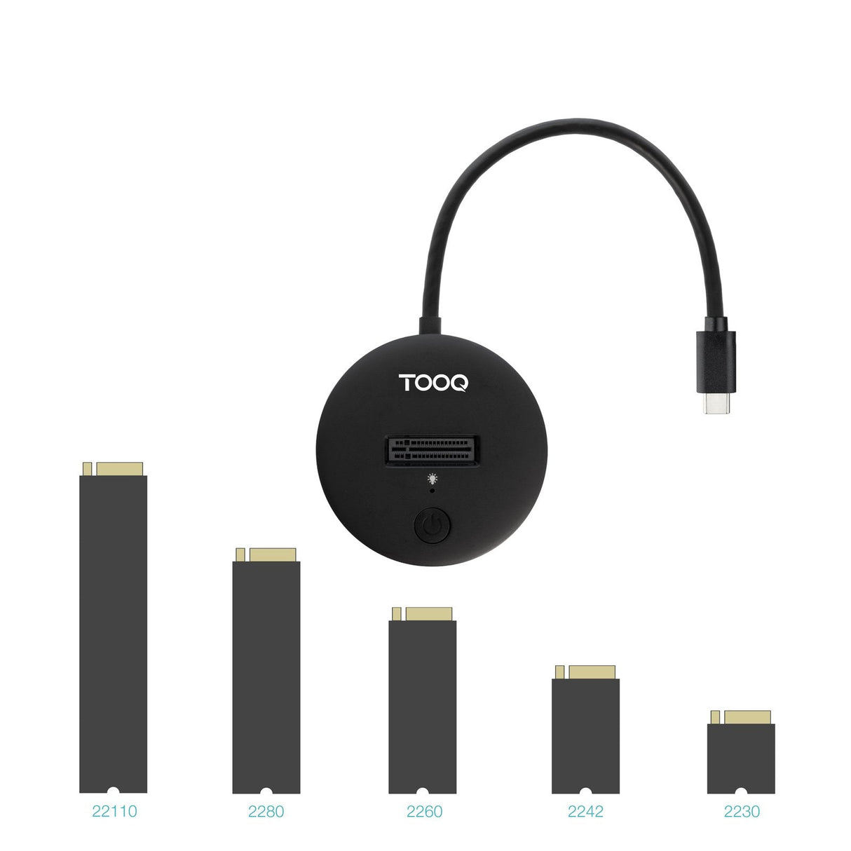 Docking Station Para Ssd M2 Sata Nvme Tooq Tqds-100b