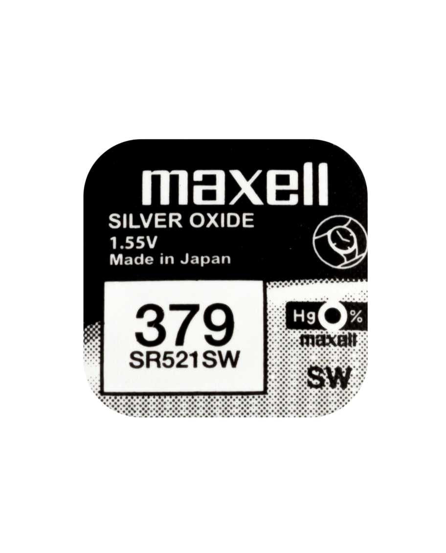 Maxell Micro Pilas Planas Óxido De Plata 1,55v - Sr521sw 379 Caja 10u