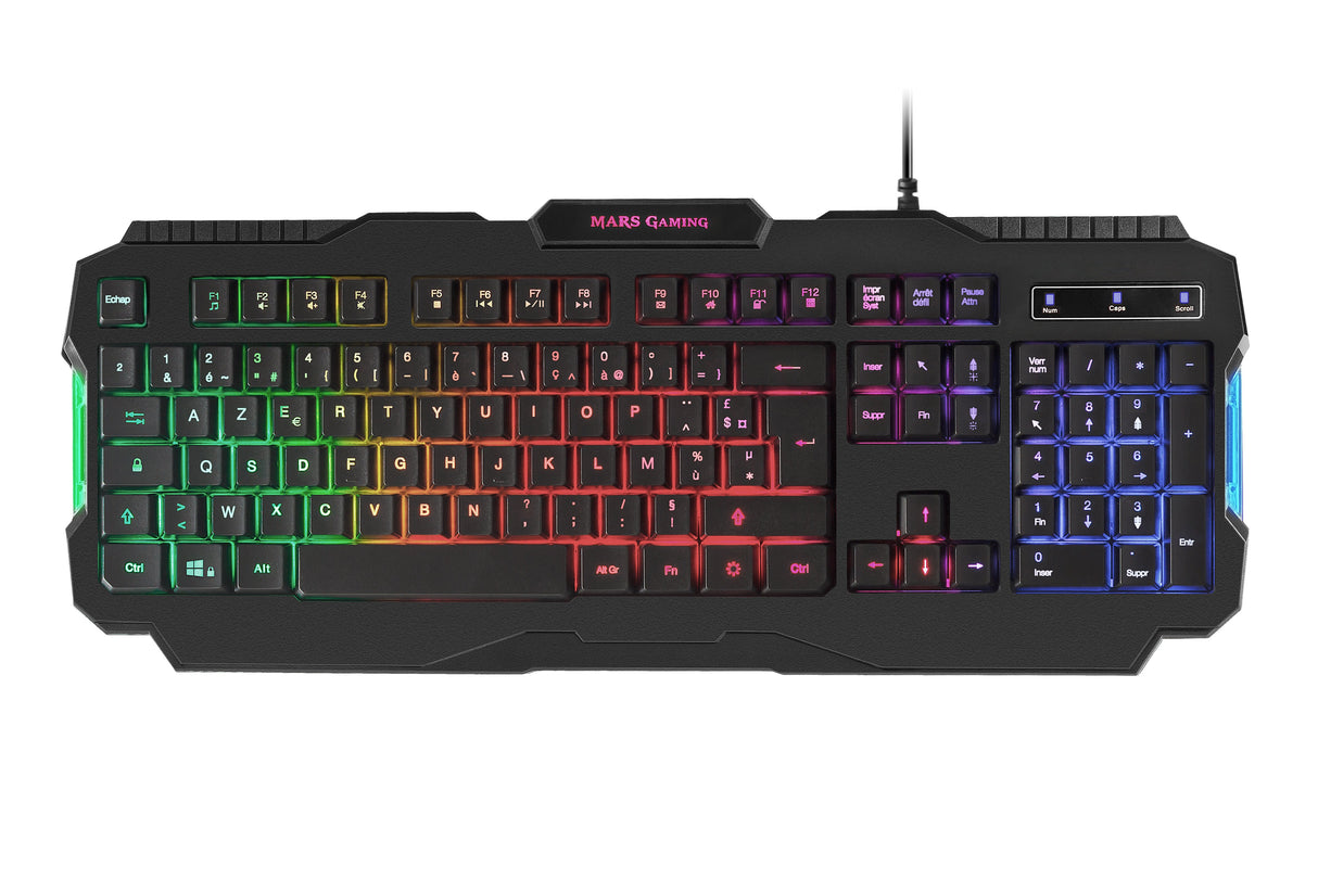 Teclado Francés Mars Gaming Mrk0  Rgb Rainbow 3 Mode