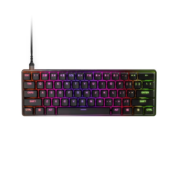 Teclado Inglés Steelseries Apex 9 Mini Teclado Usb Qwerty Inglés De Ee. Uu. Negro