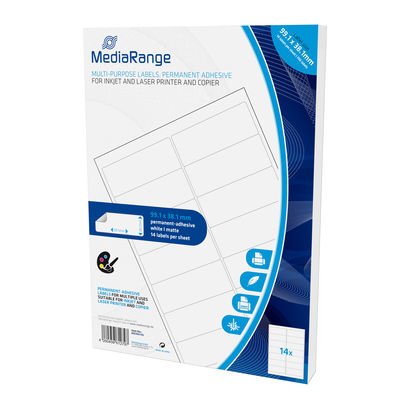 EAN 4260459612797 - MediaRange MRINK146 etiqueta autoadhesiva Permanente Blanco 700 pieza(s) imagen 2