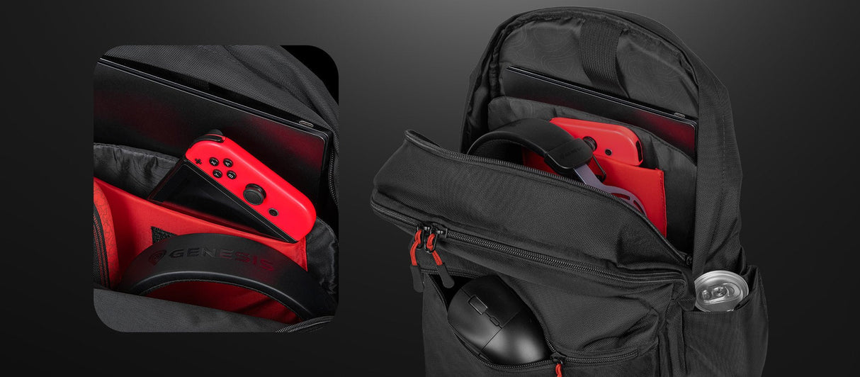 Natec Genesis Backpack Pallad 200 Negro 19inch